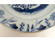 Two white and blue Kangxi porcelain plates from the East India Company, 18th century