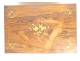 Rosewood shawl box with floral marquetry, Napoleon III style, 19th century
