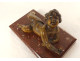 19th century cherub putto sculpture paperweight in red marble