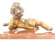19th century cherub putto sculpture paperweight in red marble