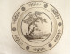 9 talking dessert plates, Creil Montereau earthenware, Fables of Fontaine, 19th century