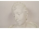 Sculpture bust of a woman, Sylvain Kinsburger, Limoges biscuit porcelain, Art Nouveau, 19th century