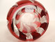 Twisted cut crystal vase, red color, Saint-Louis, France, early 20th century
