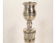 Pair of silvered bronze Directoire Empire style candlesticks, late 18th/19th century