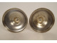 Pair of silvered bronze Directoire Empire style candlesticks, late 18th/19th century