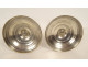 Pair of Empire silvered bronze candlesticks, 19th century