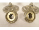Pair of Empire silvered bronze candlesticks, 19th century