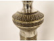 Pair of Empire silvered bronze candlesticks, 19th century