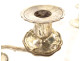 Pair of Louis XV style three-light candelabra in silvered bronze and rocaille style, 19th century