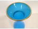 Baccarat Napoleon III 19th century blue opaline baluster vase with gilt decoration