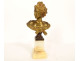Small gilt bronze bust sculpture of a woman, Art Nouveau, 19th century, by Agathon Lénard
