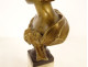 Small gilt bronze bust sculpture of a woman, Art Nouveau, 19th century, by Agathon Lénard