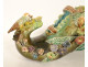 Art Nouveau 19th-century slipper/clog with bird and flower motifs