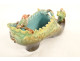 Art Nouveau 19th-century slipper/clog with bird and flower motifs