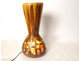 Accolay ceramic vase lamp with glass inclusions, 20th century decoration