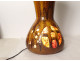 Accolay ceramic vase lamp with glass inclusions, 20th century decoration