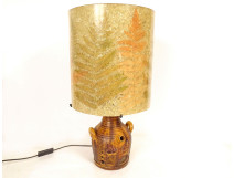Accolay ceramic vase lamp with glass inclusions, 20th century decoration