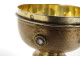 Travel ciborium for the sick, silver-gilt, Minerva stone, Rhine cross, 19th century