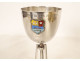 Pigeon Shooting Trophy Cup, Biarritz Coat of Arms, English Silver, Mappin &amp; Webb 1912