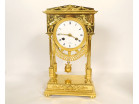 Gilt bronze Directoire-style column portico clock with Artemis greyhounds, late 18th century
