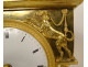 Gilt bronze Directoire-style column portico clock with Artemis greyhounds, late 18th century