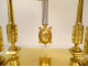 Gilt bronze Directoire-style column portico clock with Artemis greyhounds, late 18th century