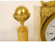 Empire gilt bronze clock, Allegory of Knowledge, Urania globe, Restoration period, 19th century