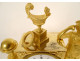 Empire gilt bronze clock, Allegory of Knowledge, Urania globe, Restoration period, 19th century