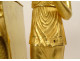 Empire gilt bronze clock, Allegory of Knowledge, Urania globe, Restoration period, 19th century