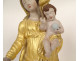 Virgin of Marseille, Santibelli, Mary and Child Jesus, terracotta globe, 19th century