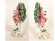 Pair of English porcelain Chelsea Derby couple figurines, 19th century