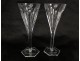 Pair of crystal stemware cut crystal Baccarat France 19th