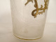 Frosted crystal tea glass, Saint-Louis, gilt lettering, 19th century