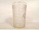 Frosted crystal tea glass, Saint-Louis, gilt lettering, 19th century