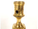 Regency style gilt bronze candlestick with garlands of flowers, 18th century