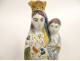 Virgin Mary after childbirth, crowned, Saint Mary, earthenware, Rennes, Infant Jesus, 18th century