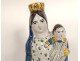 Virgin Mary after childbirth, crowned, Saint Mary, earthenware, Rennes, Infant Jesus, 18th century