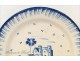 Earthenware plate Nevers 19th Bastille Castle Auxerre