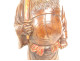 Chinese sculpture of a warrior with a sword, the god Zhong Kui Shoki, terracotta, 19th century