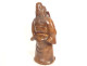 Chinese sculpture of a warrior with a sword, the god Zhong Kui Shoki, terracotta, 19th century