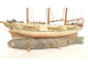 Model of a three-masted wooden cod fishing boat, a 19th-century souvenir globe