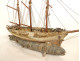 Model of a three-masted wooden cod fishing boat, a 19th-century souvenir globe