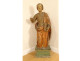 Large sculpture of Saint Peter, polychrome carved wooden religious statue, 17th century