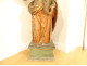 Large sculpture of Saint Peter, polychrome carved wooden religious statue, 17th century