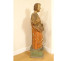 Large sculpture of Saint Peter, polychrome carved wooden religious statue, 17th century