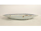 Large octagonal Rouen earthenware platter with blue monochrome floral basket decoration, 18th century