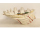 Painted mother-of-pearl shell, giant clam, ship, storm, seaside, E. Bataille, 19th century