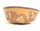 Pre-Columbian Nazca bowl from Peru, featuring birds and fish, polychrome terracotta.