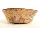 Pre-Columbian Nazca bowl from Peru, featuring birds and fish, polychrome terracotta.