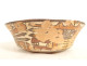 Pre-Columbian Nazca bowl from Peru, featuring birds and fish, polychrome terracotta.